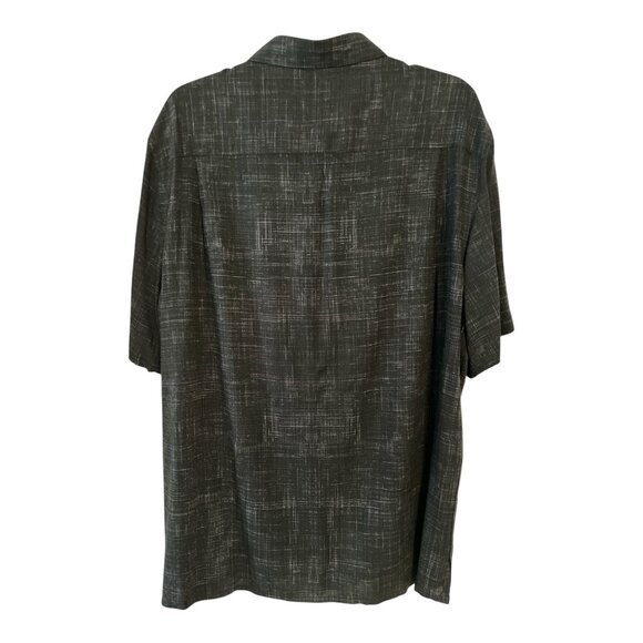 Batik Bay Men's XL Hawaiian Shirt – Black Rayon with Surfboards & Palms – Made i - Picture 5 of 6